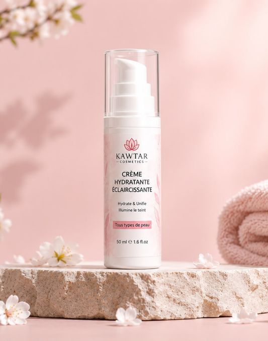 Crème Hydratante & Éclaircissante – Kawtar Cosmetics